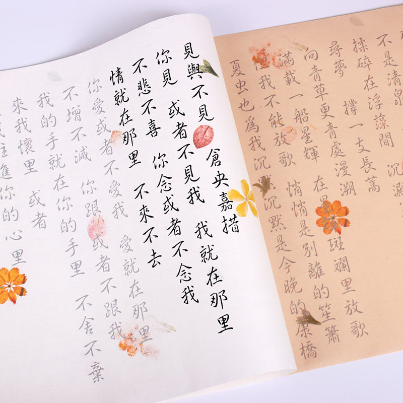 簪花小楷毛笔字帖临摹描红花草诗词唐诗宋词字帖楷书仓央嘉措徐志摩
