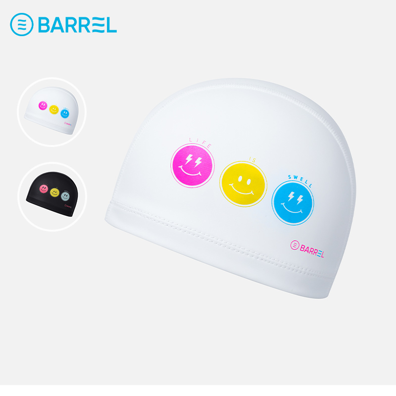 Barrel硅胶涂层泳帽训练游泳