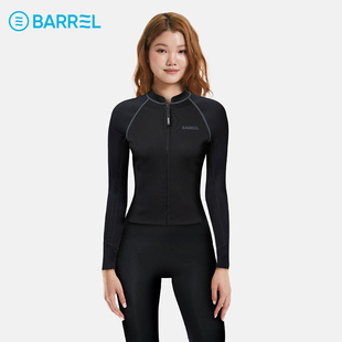 韩国BARREL潜水服女1mm冲浪湿衣氯丁橡胶水母服浮潜防寒泳衣保暖