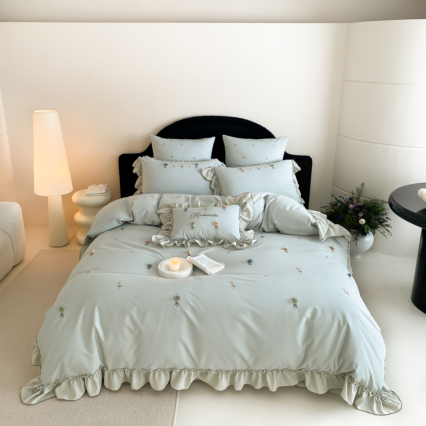 2025新款100支全棉磨毛四件套-泡芙花园