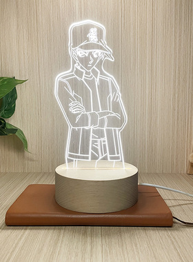 新款名侦探柯南动漫周边服部平次小夜灯床头灯卧室灯送男女生日礼