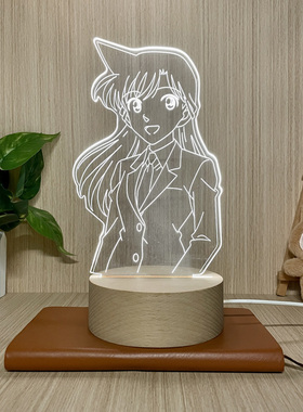 新款名侦探柯南动漫周边毛利兰小夜灯床头灯卧室灯送男女生日礼物