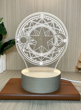 魔卡少女樱百变小樱魔法召唤阵触摸七彩小夜灯卧室床ins公主房间