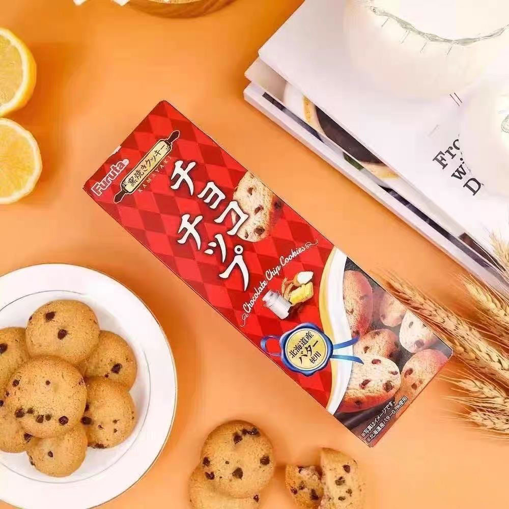 日本进口富璐达巧克力豆曲奇饼干特浓黄油牛奶饼干休闲零食小吃