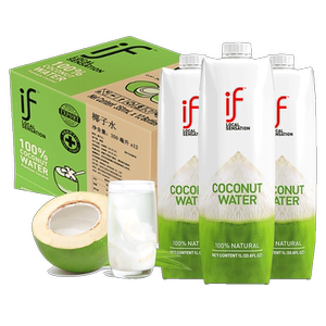 if纯椰子水椰青水100%椰子汁饮料