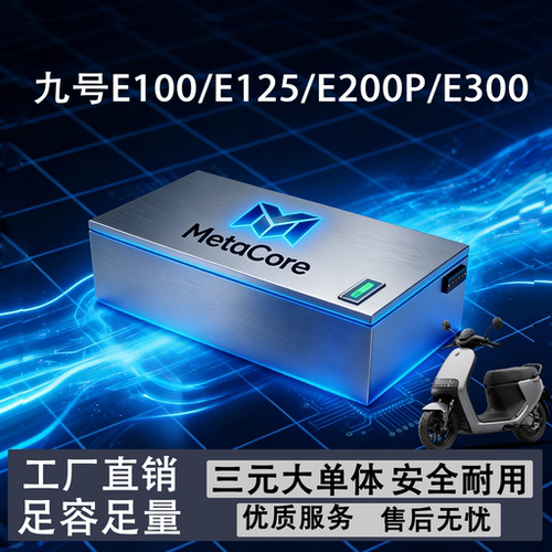 适用于九号E100/E125/E200P/E300直上时代锂电池72V宁德三元 72V