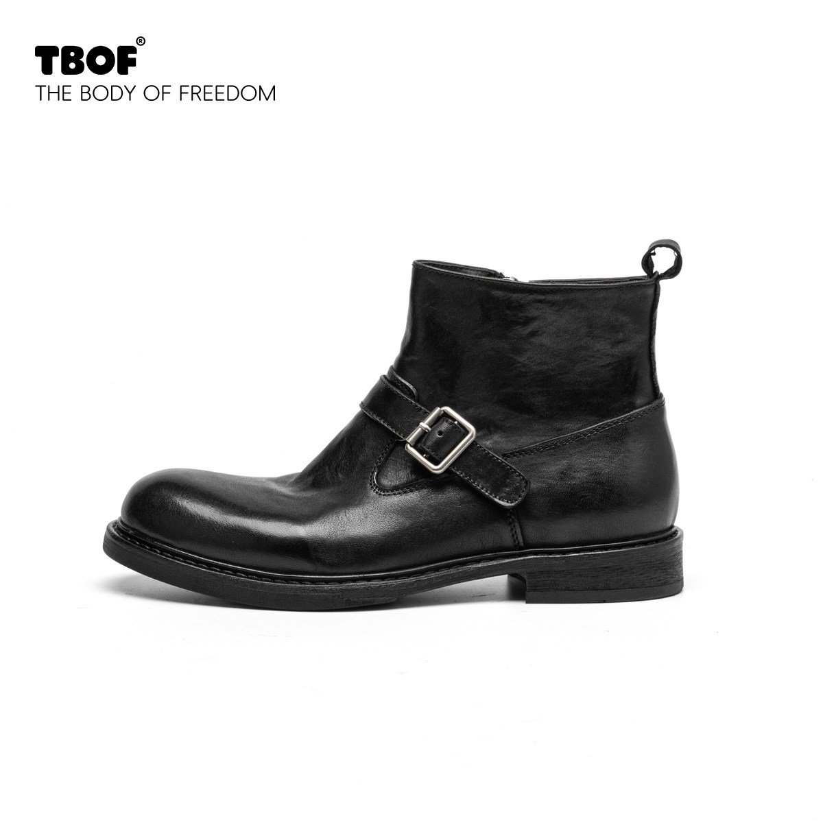 TBOF【夯货】马皮工程师切尔西靴图片