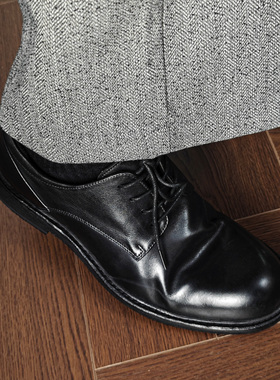 TBOF【夯货】水洗马臀皮 布雷克手缝固特异 皮底 褶皱德比皮鞋男