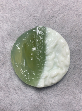 新天然玉石一念之间吊坠佛魔头玉坠岫玉精雕俏色玉佩国风项链古风