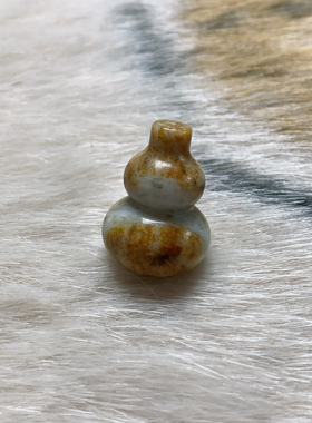 新天然岫玉通孔葫芦吊坠葫芦玉石挂件中式国风锁骨链花玉吊坠