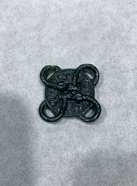 新蛇本命年吊坠！天然岫玉双蛇绕币玉佩，生肖蛇专属护身+暴富符