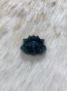 新岫玉莲花项链花玉荷花手牌毛衣链挂件配饰颜色可选私拍随机发一