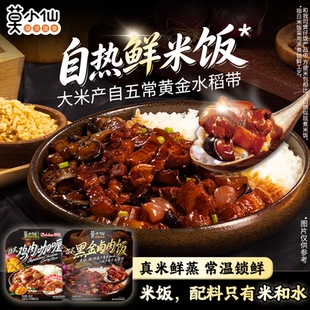莫小仙鲜米饭自热米饭台式黑金卤肉饭咖喱饭大份量出游速食食品
