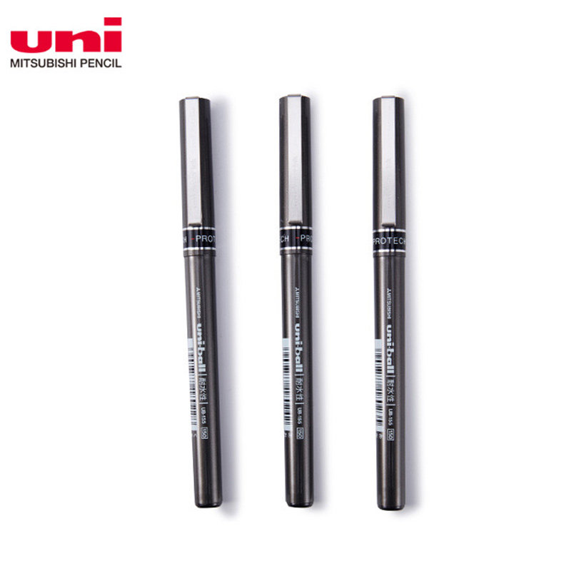 盒装日本uniball三菱ub-155中性笔直液式走珠笔0.