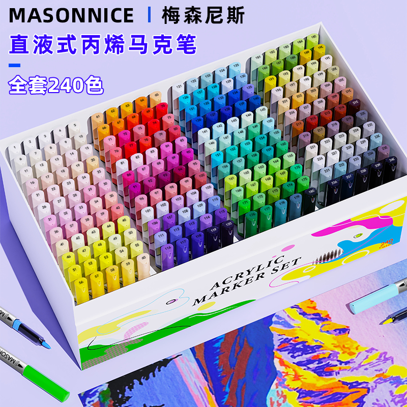 梅森尼斯直液式丙烯马克笔套装