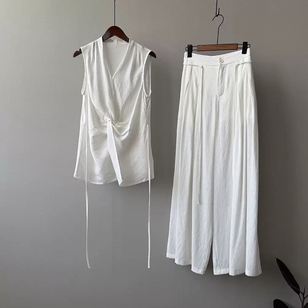 超好看套装气质上衣垂感裤子夏季
