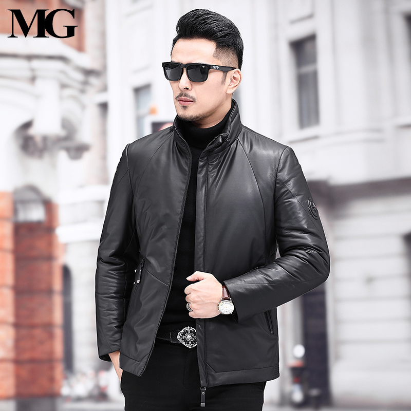 进口绵羊皮真皮羽绒服外套