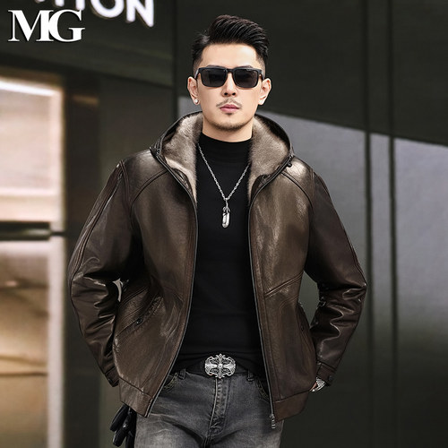 皮貂一体整貂皮衣外加袖子獭兔