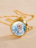 Детские часы для принцессы, мультяшное ожерелье, карманные часы, подвеска, подарок на день рождения