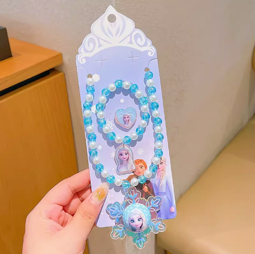 爱莎公主儿童手链戒指三件套