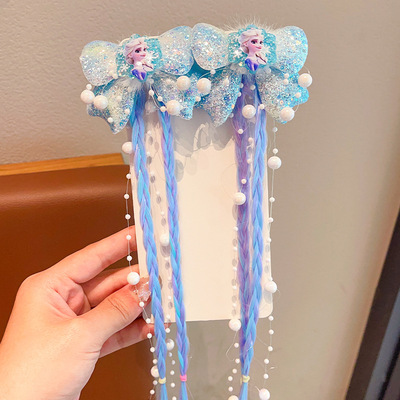 爱莎公主儿童蝴蝶结发卡