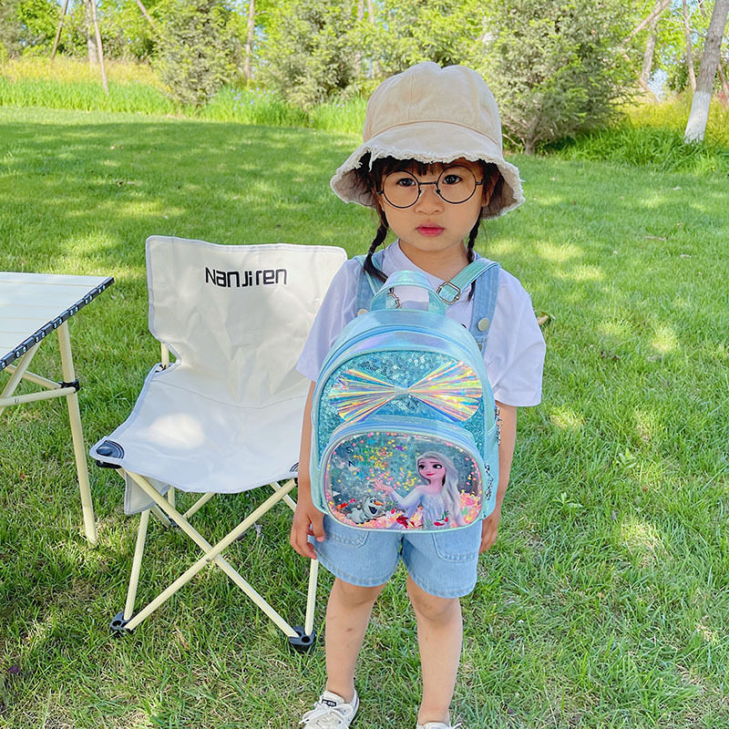 爱莎公主儿童双肩包幼儿园书包冰雪奇缘背包女童elsa包便捷轻便