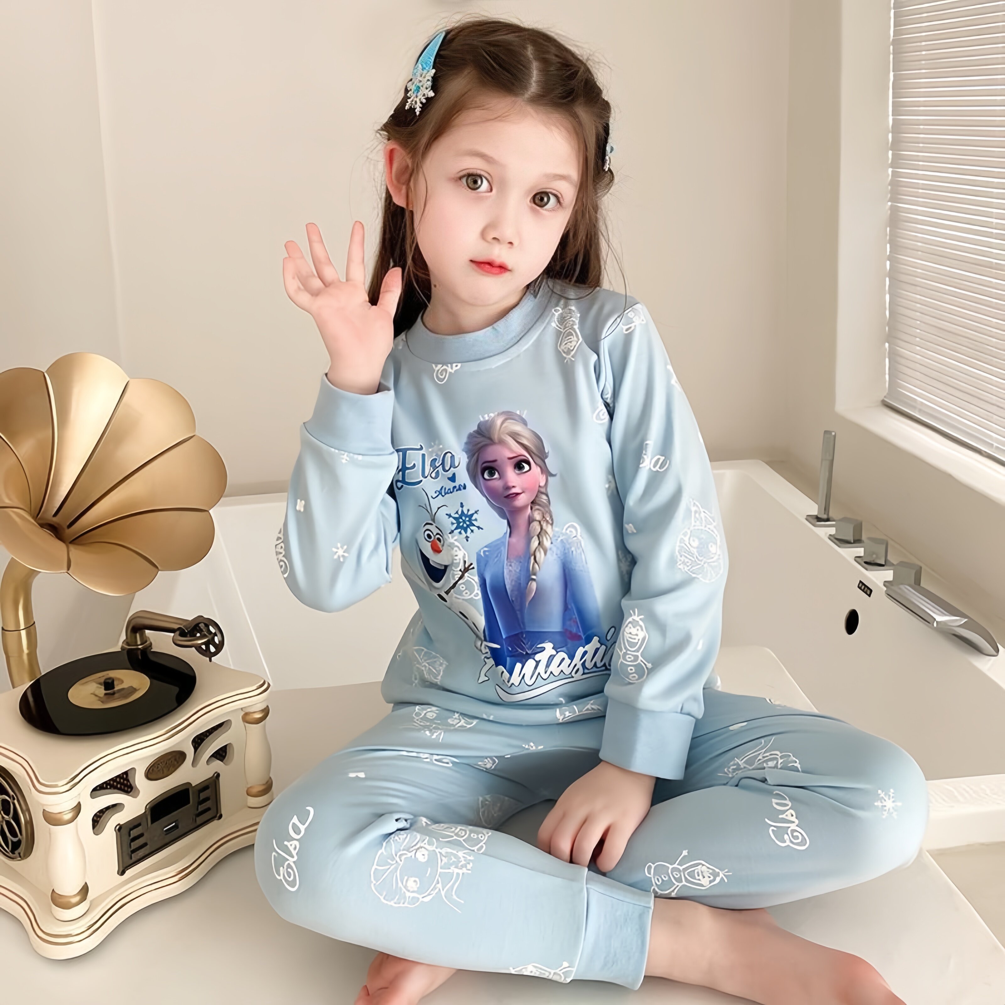 中大童家居服套装elsa