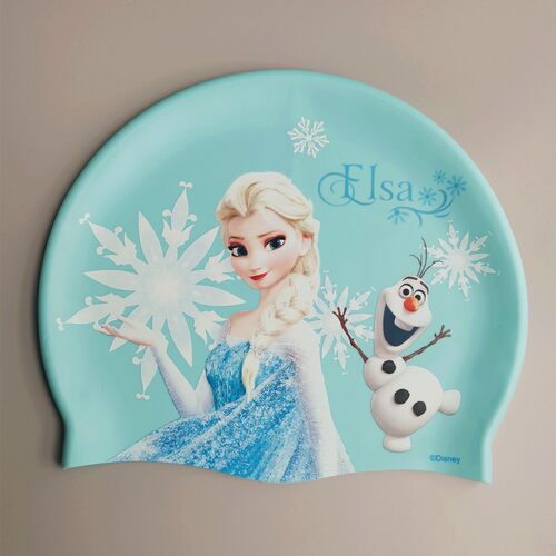 艾莎公主儿童泳帽小女孩