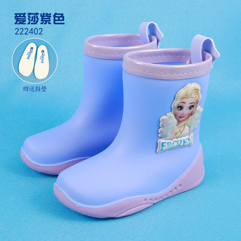 冰雪奇缘儿童雨鞋防滑柔软