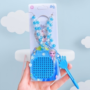 爱莎公主磁铁磁吸钢珠画板儿童项链钥匙扣冰雪奇缘挂件elsa玩具