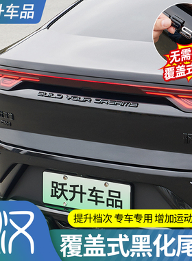 适用20-25款比亚迪汉dmi覆盖式黑化尾标ev专用后尾标字母外饰改装