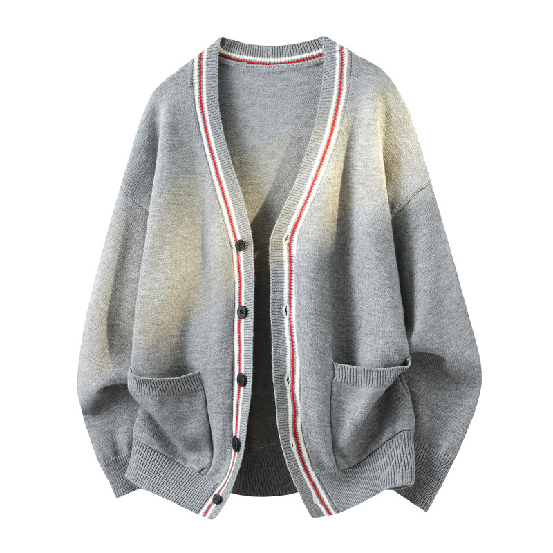 春季13青少年潮流薄款线衣针织外套男孩15岁中学生14大童毛衣开衫