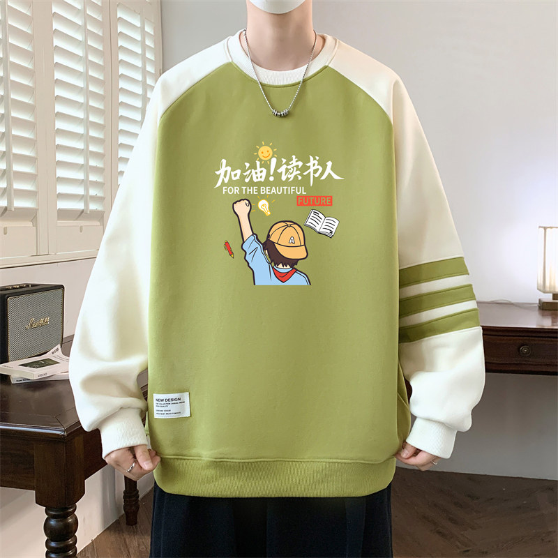 春季潮流纯棉卫衣15岁青少年12男孩13初中学生16大童宽松长袖T恤