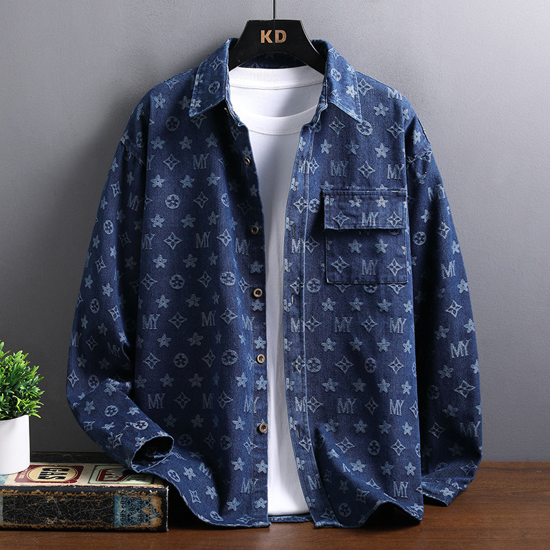 春秋款长袖衬衫男孩12-15岁初高中学生13大童14潮牌牛仔衬衣外套,男装,牛仔衬衫,淘宝优惠券,粉丝福利购,淘宝优惠卷