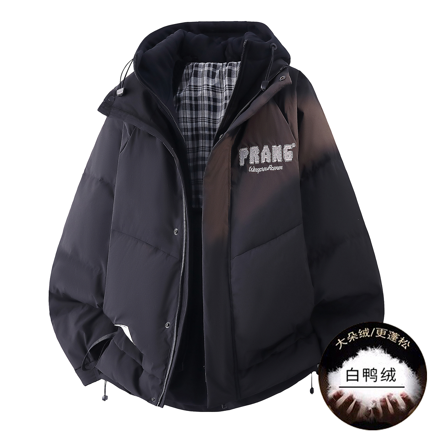 青少年潮流加厚羽绒服白鸭绒外套