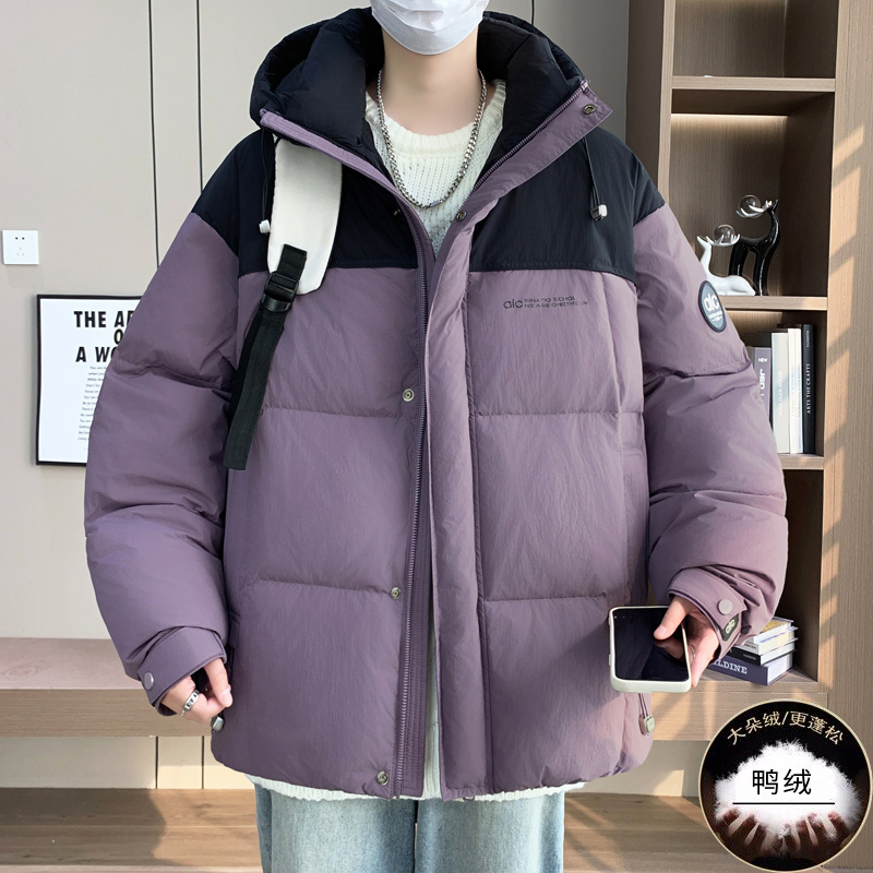 冬季潮流羽绒服卫衣白鸭绒外套14