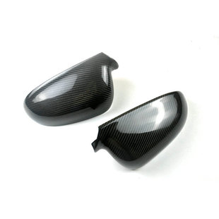 适用于大众高尔夫5碳纤维改装后视镜罩MK5反光镜倒车镜罩壳盖贴件