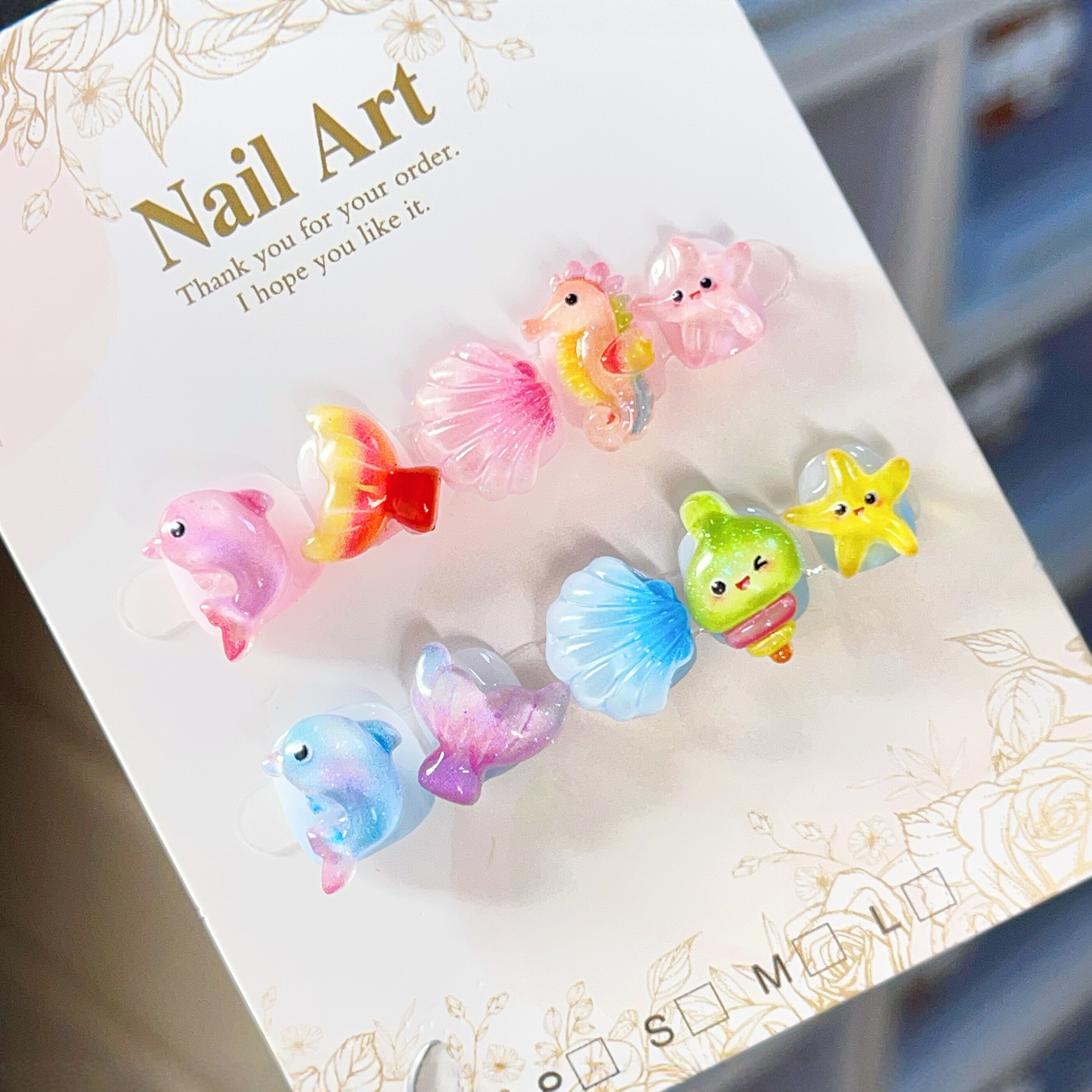 【海底小分队】儿童纯手工穿戴甲3-10岁小孩姐渐变色卡通可爱美甲