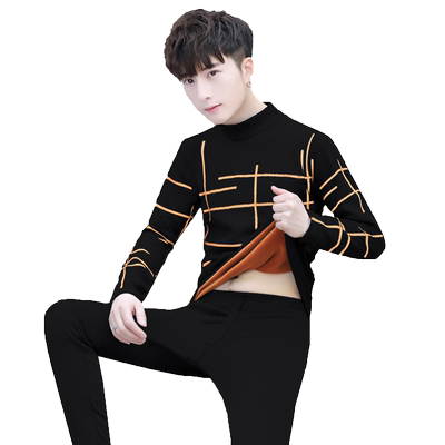 男士保暖内衣真超绒加绒加厚套装