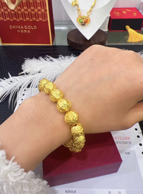 【核桃手串】男士黄金色手串精工款高颜值老板霸气招财男士手链