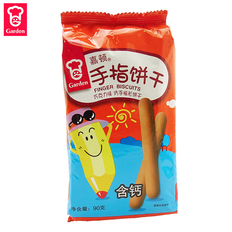 嘉顿 儿童饼干 手指饼干 袋装 巧克力味原味休闲零食 新年年货