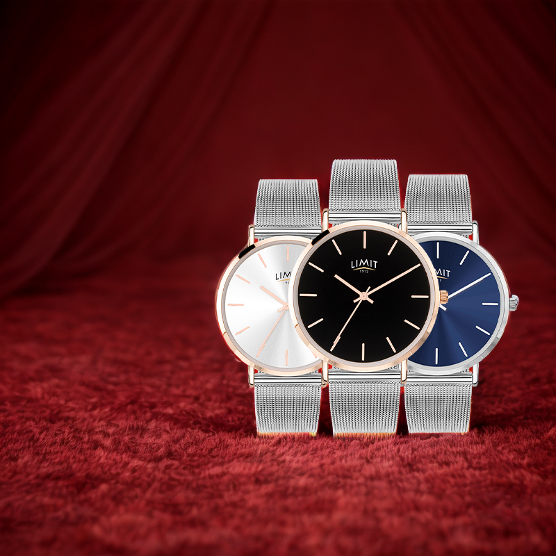 limit简约风男女通用银色手表
