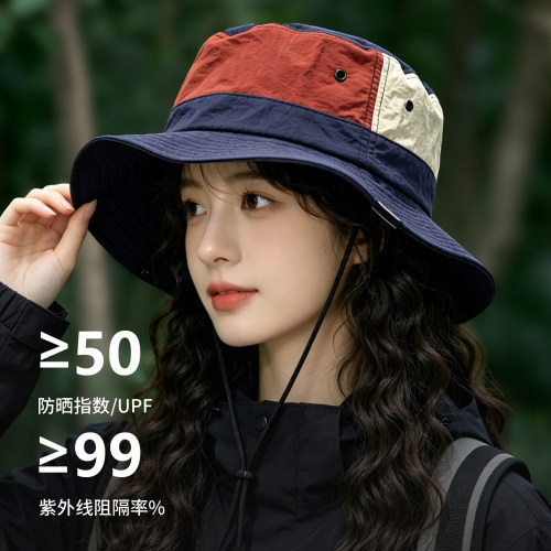 户外速干防晒薄款渔夫帽女