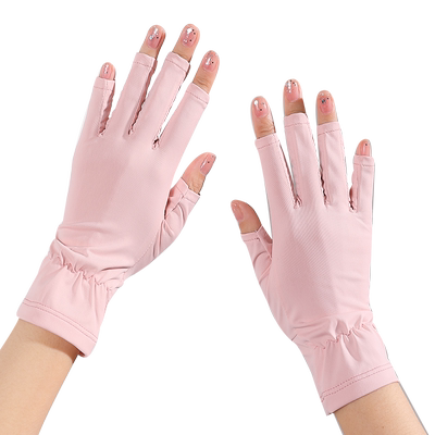 防晒防辐射防紫外线照黑美甲手套