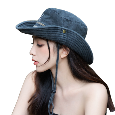 夏季女防紫外线空顶大帽檐防晒帽
