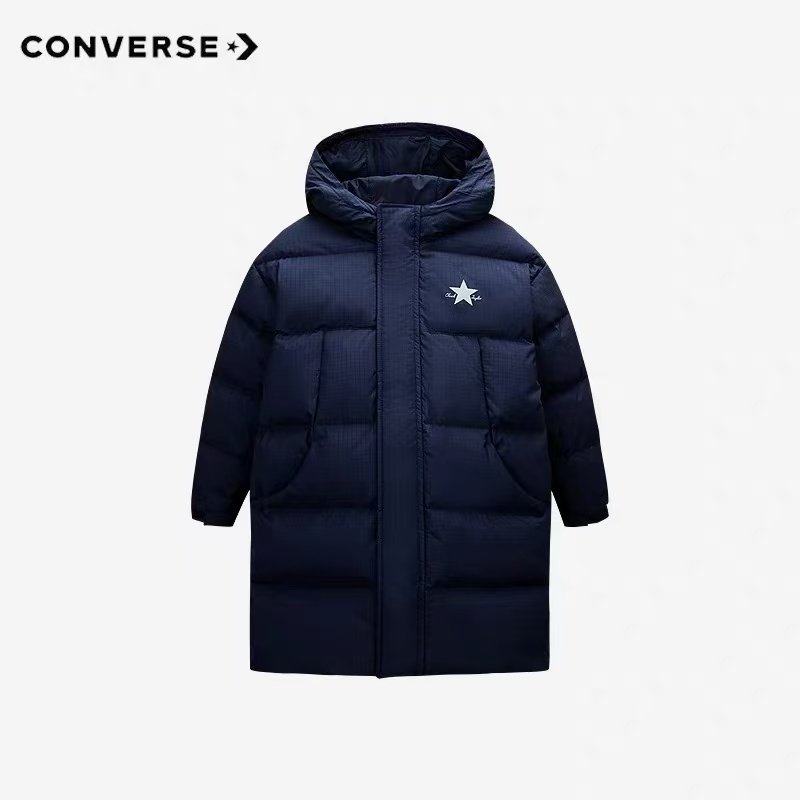 Converse匡威童装男童长款羽绒服冬季儿童保暖上衣外套专柜清仓女