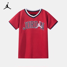 Nike/耐克Air Jordan童装男童短袖2024夏季新款中大童运动球衣T恤