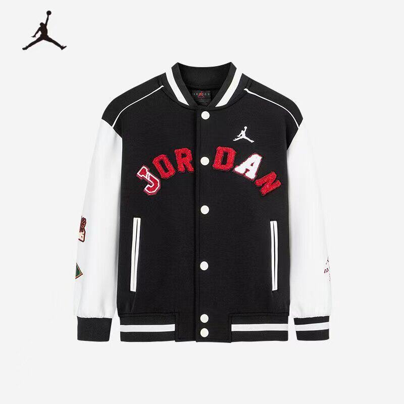 JORDAN童装儿童夹克男童2026春季新款棒球服时尚外套潮JD2512063