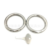 2022新款 爱好项圈脚镯成人永久脚镯男不锈钢脚环 圆形圆环手镯套装