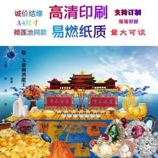高清印刷 缘起图批发 画像 倾莲池同款 量大可议价 五爷广济龙王